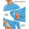 imageTACVASEN Mens Crewneck Sweatshirt Warm Sherpa Lined Thermal Sweatshirts Heavyweight Long Sleeve Winter Fleece Pullover ShirtSky Blue