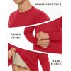 imageTACVASEN Mens Crewneck Sweatshirt Warm Sherpa Lined Thermal Sweatshirts Heavyweight Long Sleeve Winter Fleece Pullover ShirtTomato Red