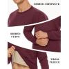 imageTACVASEN Mens Crewneck Sweatshirt Warm Sherpa Lined Thermal Sweatshirts Heavyweight Long Sleeve Winter Fleece Pullover ShirtWine Red