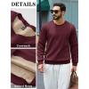 imageTACVASEN Mens Crewneck Sweatshirt Warm Sherpa Lined Thermal Sweatshirts Heavyweight Long Sleeve Winter Fleece Pullover ShirtWine Red