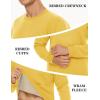 imageTACVASEN Mens Crewneck Sweatshirt Warm Sherpa Lined Thermal Sweatshirts Heavyweight Long Sleeve Winter Fleece Pullover ShirtYellow