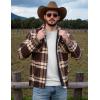 imageTACVASEN Mens Flannel Shirt Jacket Quilted Lined Long Sleeve Button Down Shirts JacketBrown Yellow