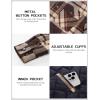 imageTACVASEN Mens Flannel Shirt Jacket Quilted Lined Long Sleeve Button Down Shirts JacketBrown Yellow