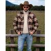 imageTACVASEN Mens Flannel Shirt Jacket Quilted Lined Long Sleeve Button Down Shirts JacketBrown Yellow