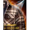 imageTACVASEN Mens Flannel Shirt Jacket Quilted Lined Long Sleeve Button Down Shirts JacketBrown Yellow