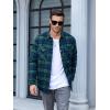 imageTACVASEN Mens Flannel Shirt Jacket Quilted Lined Long Sleeve Button Down Shirts JacketGreen