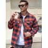 imageTACVASEN Mens Flannel Shirt Jacket Quilted Lined Long Sleeve Button Down Shirts JacketOrange