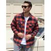 imageTACVASEN Mens Flannel Shirt Jacket Quilted Lined Long Sleeve Button Down Shirts JacketOrange