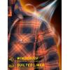 imageTACVASEN Mens Flannel Shirt Jacket Quilted Lined Long Sleeve Button Down Shirts JacketOrange