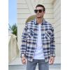 imageTACVASEN Mens Flannel Shirt Jacket Quilted Lined Long Sleeve Button Down Shirts JacketYellow