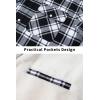 imageTACVASEN Mens Fleece Flannel Plaid Shirt Jacket Soft Sherpa Lined Cotton Casual Thickened Button Down Coat With PocketsBlack