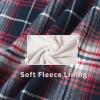 imageTACVASEN Mens Fleece Flannel Plaid Shirt Jacket Soft Sherpa Lined Cotton Casual Thickened Button Down Coat With PocketsRed