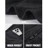 imageTACVASEN Mens Fleece Jackets Full Zip Up Lightweight Jacket Casual Stylish with Pockets for Outdoor OfficeBlack