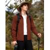 imageTACVASEN Mens Fleece Jackets Full Zip Up Lightweight Jacket Casual Stylish with Pockets for Outdoor OfficeBrick Red
