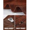 imageTACVASEN Mens Fleece Jackets Full Zip Up Lightweight Jacket Casual Stylish with Pockets for Outdoor OfficeBrick Red