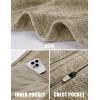 imageTACVASEN Mens Fleece Jackets Full Zip Up Lightweight Jacket Casual Stylish with Pockets for Outdoor OfficeKhaki