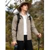 imageTACVASEN Mens Fleece Jackets Full Zip Up Lightweight Jacket Casual Stylish with Pockets for Outdoor OfficeKhaki