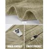imageTACVASEN Mens Fleece Jackets Full Zip Up Lightweight Jacket Casual Stylish with Pockets for Outdoor OfficeLight Yellow