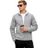 imageTACVASEN Mens Fleece Jackets Full Zip Up Lightweight Jacket Casual Stylish with Pockets for Outdoor OfficeWhite