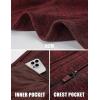 imageTACVASEN Mens Fleece Jackets Full Zip Up Lightweight Jacket Casual Stylish with Pockets for Outdoor OfficeWine Red