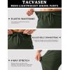 imageTACVASEN Mens Hiking Cargo Pants with Zipper Pockets Lightweight Quick Dry Water Resistant Travel Athletic Casual PantsArmy Green