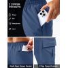 imageTACVASEN Mens Hiking Cargo Pants with Zipper Pockets Lightweight Quick Dry Water Resistant Travel Athletic Casual PantsBlue Grey