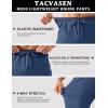 imageTACVASEN Mens Hiking Cargo Pants with Zipper Pockets Lightweight Quick Dry Water Resistant Travel Athletic Casual PantsBlue Grey