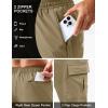 imageTACVASEN Mens Hiking Cargo Pants with Zipper Pockets Lightweight Quick Dry Water Resistant Travel Athletic Casual PantsKhaki