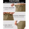 imageTACVASEN Mens Hiking Cargo Pants with Zipper Pockets Lightweight Quick Dry Water Resistant Travel Athletic Casual PantsKhaki