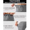 imageTACVASEN Mens Hiking Cargo Pants with Zipper Pockets Lightweight Quick Dry Water Resistant Travel Athletic Casual PantsLight Grey