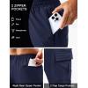 imageTACVASEN Mens Hiking Cargo Pants with Zipper Pockets Lightweight Quick Dry Water Resistant Travel Athletic Casual PantsNavy