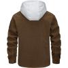 imageTACVASEN Mens Hooded Corduroy Jacket Quilted Lined Cotton Fleece Padded Casual Winter OutwearBrown