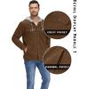 imageTACVASEN Mens Hooded Corduroy Jacket Quilted Lined Cotton Fleece Padded Casual Winter OutwearBrown