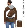 imageTACVASEN Mens Hooded Corduroy Jacket Quilted Lined Cotton Fleece Padded Casual Winter OutwearBrown