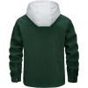imageTACVASEN Mens Hooded Corduroy Jacket Quilted Lined Cotton Fleece Padded Casual Winter OutwearGreen