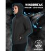 imageTACVASEN Mens Hooded Softshell Jacket Lightweight Waterproof Fleece Lined Windbreaker Rain Jacket Winter Outdoor HikingBlack