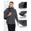 imageTACVASEN Mens Hooded Softshell Jacket Lightweight Waterproof Fleece Lined Windbreaker Rain Jacket Winter Outdoor HikingDark Grey