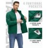imageTACVASEN Mens Lightweight Puffer Jacket Winter Quilted Puffy Jackets Warm WaterResistant Windproof Insulated CoatsEmerald Green