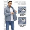 imageTACVASEN Mens Lightweight Puffer Jacket Winter Quilted Puffy Jackets Warm WaterResistant Windproof Insulated CoatsLight Grey