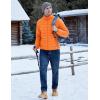 imageTACVASEN Mens Lightweight Puffer Jacket Winter Quilted Puffy Jackets Warm WaterResistant Windproof Insulated CoatsOrange