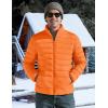 imageTACVASEN Mens Lightweight Puffer Jacket Winter Quilted Puffy Jackets Warm WaterResistant Windproof Insulated CoatsOrange