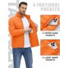 imageTACVASEN Mens Lightweight Puffer Jacket Winter Quilted Puffy Jackets Warm WaterResistant Windproof Insulated CoatsOrange