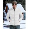 imageTACVASEN Mens Lightweight Puffer Jacket Winter Quilted Puffy Jackets Warm WaterResistant Windproof Insulated CoatsWhite