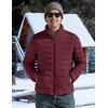 imageTACVASEN Mens Lightweight Puffer Jacket Winter Quilted Puffy Jackets Warm WaterResistant Windproof Insulated CoatsWine Red