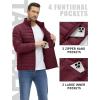 imageTACVASEN Mens Lightweight Puffer Jacket Winter Quilted Puffy Jackets Warm WaterResistant Windproof Insulated CoatsWine Red