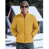 imageTACVASEN Mens Lightweight Puffer Jacket Winter Quilted Puffy Jackets Warm WaterResistant Windproof Insulated CoatsYellow