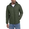 imageTACVASEN Mens Lightweight Puffer Jacket with Hood Water Resistant Windproof Insulated Jacket Quilted Lined Winter CoatsArmy Green