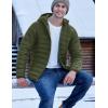 imageTACVASEN Mens Lightweight Puffer Jacket with Hood Water Resistant Windproof Insulated Jacket Quilted Lined Winter CoatsArmy Green