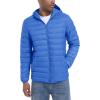 imageTACVASEN Mens Lightweight Puffer Jacket with Hood Water Resistant Windproof Insulated Jacket Quilted Lined Winter CoatsAzure