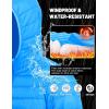 imageTACVASEN Mens Lightweight Puffer Jacket with Hood Water Resistant Windproof Insulated Jacket Quilted Lined Winter CoatsAzure